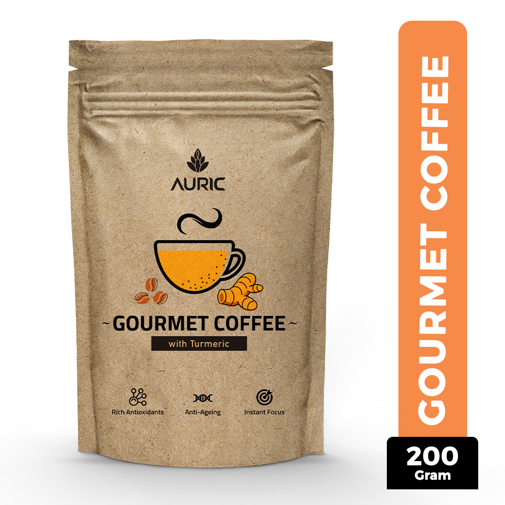Auric Gourmet Coffee with Curcumin Rich Turmeric | Boosts Metabolism | 200gm